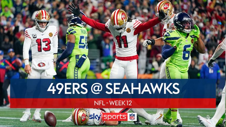Highlights of the San Francisco 49ers against Seattle Seahawks in Week 12 of the NFL season