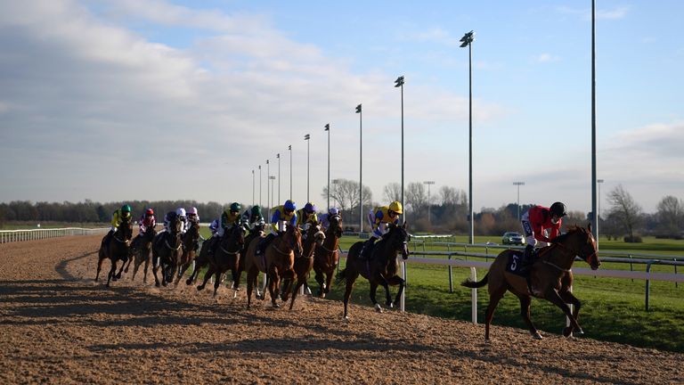 Southwell Flat all-weather racing general view