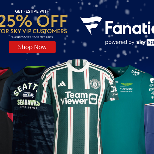 Sky VIP? Get 25% off at the Sky Sports Fanatics Shop